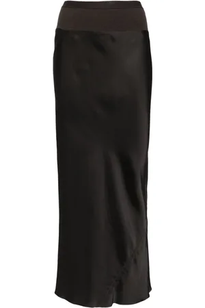 Rick Owens Midi nederdel med skråsnit