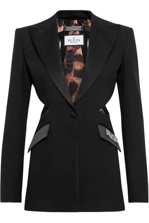 Philipp Plein Enkeltradet blazer med udskæringsdetalje