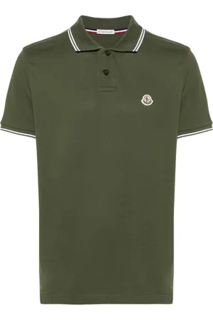 Moncler Polo med logo-applikation