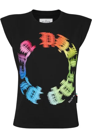 Philipp Plein Tanktop med regnbuefarvet gotisk tryk