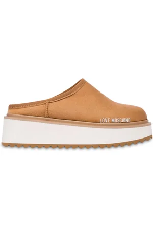 Moschino Mules med plateausål og logotryk