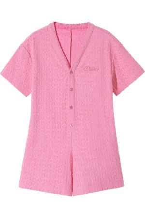 Monochrome Kortærmet playsuit med knapper