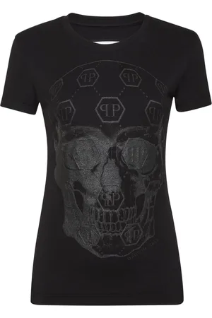 Philipp Plein T-shirt med dødningehovedtryk