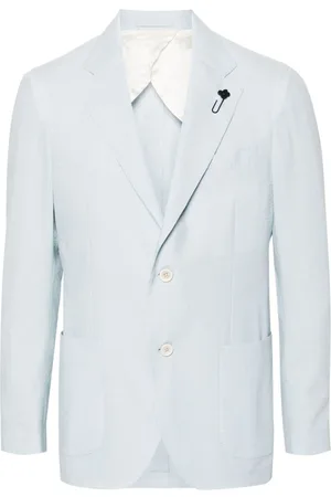 LARDINI Enkeltradet blazer med striber