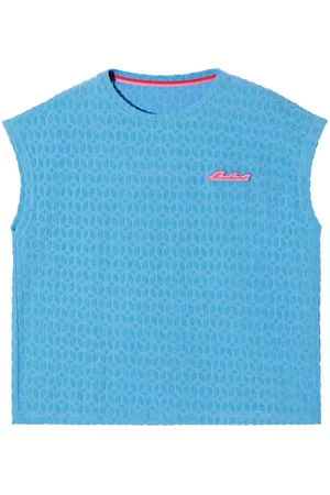 Monochrome ærmeløs T-shirt med logobroderi