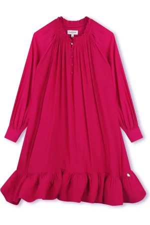 Lanvin Charmeuse kjole med flæser