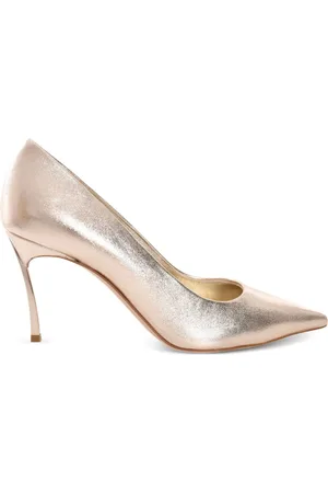 Casadei 100 mm Blade pumps i metallisk stof