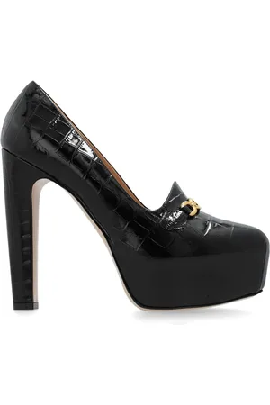 Tom Ford 135 mm Whitney skinnende pumps med plateausål og krokodillepræget læder