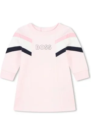 HUGO BOSS Kjole med lange ærmer og logotryk