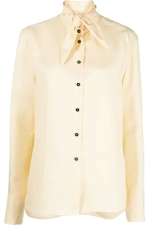 Jil Sander Bluse med sløjfekrave