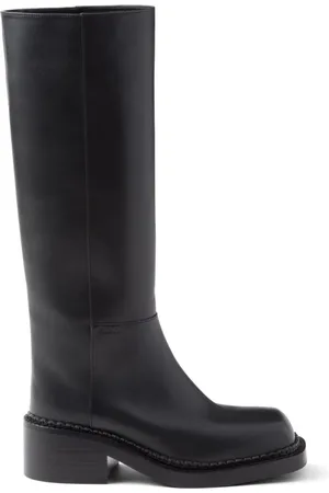 Prada Knæhøje 55 mm læderstøvler
