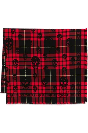 Alexander McQueen Tørklæde med dødningehovedtryk