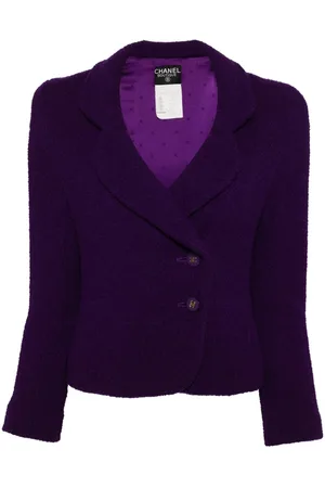 CHANEL CC Mark tweed-blazer med knapper fra 1994