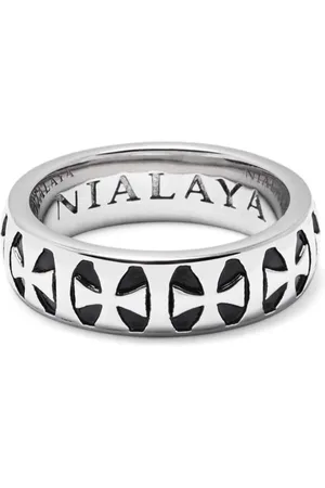 Nialaya Flad ring med indgraveret kors