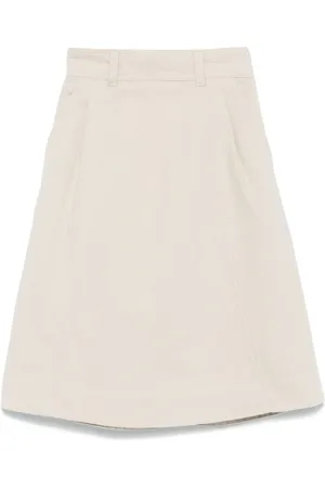 MARGARET HOWELL Midi vævet nederdel i twill