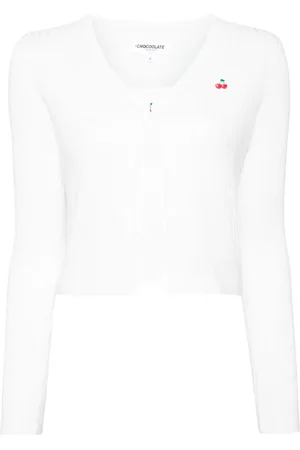 Chocoolate Broderet cardigan-top (sæt med to)