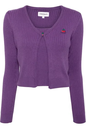Chocoolate Broderet cardigan-top (sæt med to)