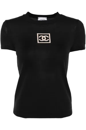 CHANEL Strikket top med CC-logo fra 2003