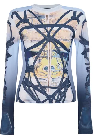 Y / PROJECT T-shirt med geometrisk tryk