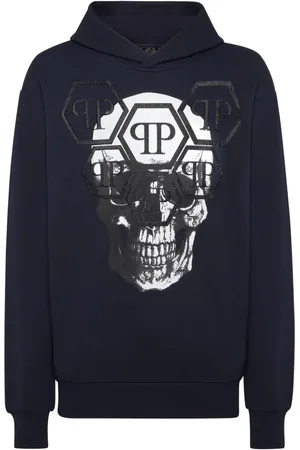 Philipp Plein Langærmet hættetrøje med dødningehoved