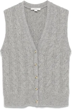 Vince Kabelstrikket vest med knapper
