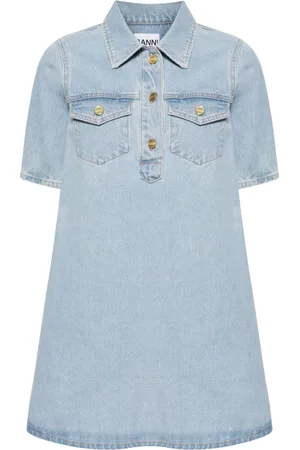 Ganni Kort kjole i denim