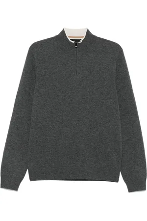 HUGO BOSS Sweater i uld med logo