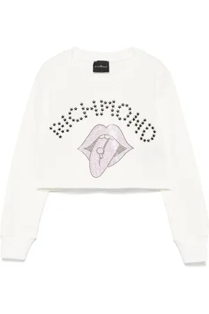 John Richmond Sweatshirt med nitter og logo