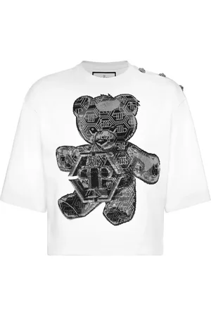 Philipp Plein Cropped T-shirt med bamsetryk