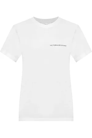 Victoria Beckham T-shirt med logotryk