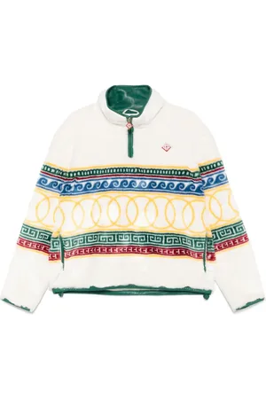 Casablanca Sweater i imiteret pels og jacquard