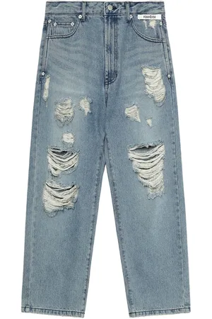 KIMHEKIM Jeans med lige ben og slitageeffekt