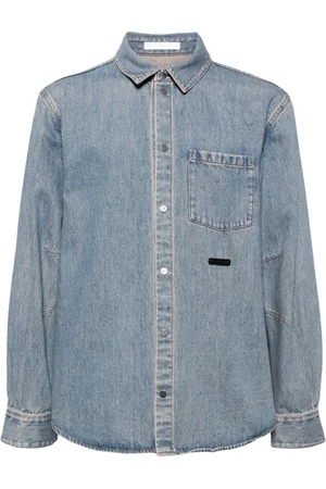 Helmut Lang Denimnederdel med kurvet kant