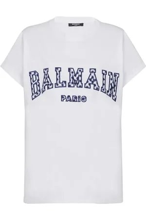 Balmain Gingham-ternet Paris T-shirt