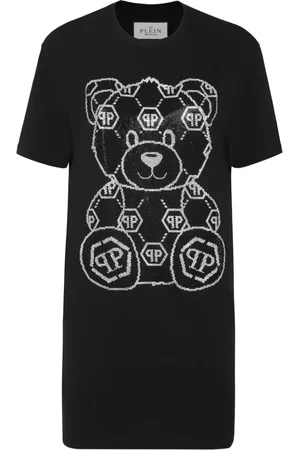 Philipp Plein Kort kjole med bamsetryk