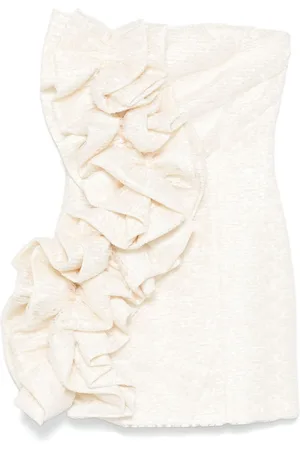 ROTATE Kort kjole med flæser og blonder