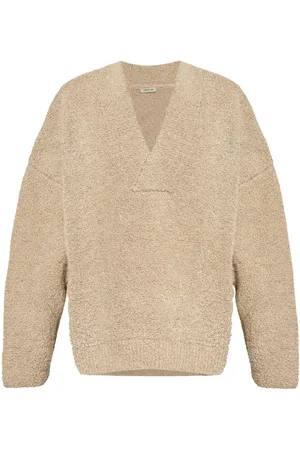 FEAR OF GOD Sweater med V-hals og logoapplikation