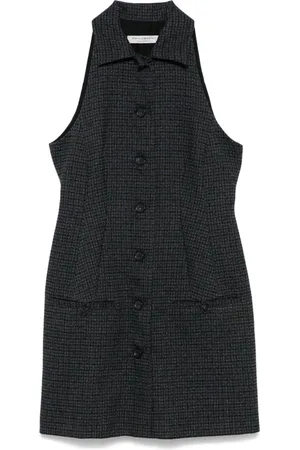 Serafini Kort kjole med houndstooth-mønster
