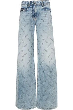 VERSACE Jeans med lige ben og krystallogo