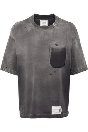 Maison Mihara Yasuhiro T-shirt med solfalmet effekt