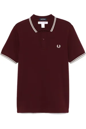 Comme des Garçons X Fred Perry polo med logobroderi