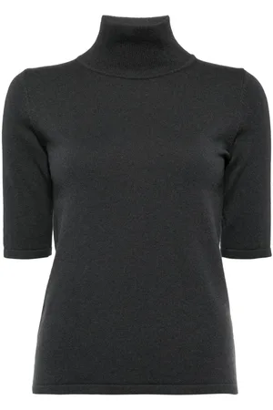 N.PEAL T-shirt i kashmir med høj hals