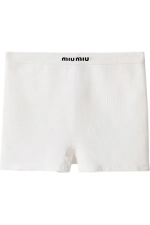 Miu Miu Sømløse ribbede boksershorts