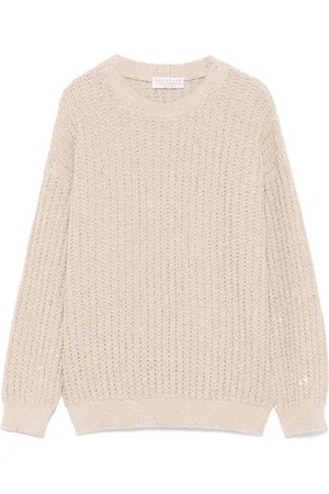 Brunello Cucinelli Sweater med pailletudsmykning
