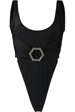 Philipp Plein Draperet monokini med bælte