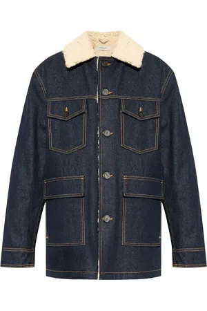 Golden Goose Denimjakke med lammeskindskrave