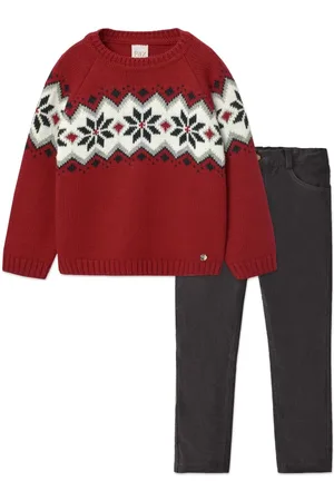 PAZ RODRIGUEZ Sweater i fair isle-strik