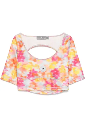 adidas Cropped top med abstrakt tryk