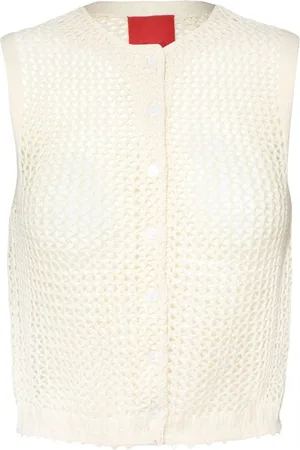 Cashmere In Love Hæklet vest med knapper