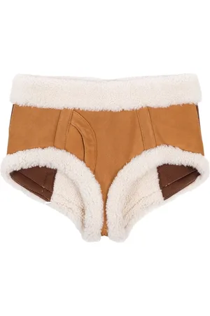 Natasha Zinko Korte shorts med kant i fåreskind